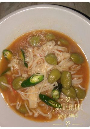 Foto resep Jamur enoki spicy simpel