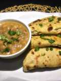 Flat bread with chickpeas porridge