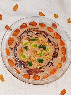A picture of Choco bread kheer.
