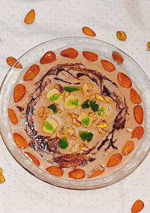 A picture of Choco bread kheer.