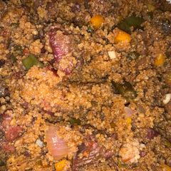 Jollof couscous A picture of Jollof couscous.