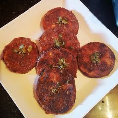 Baingan tawa fry A picture of Baingan tawa fry.