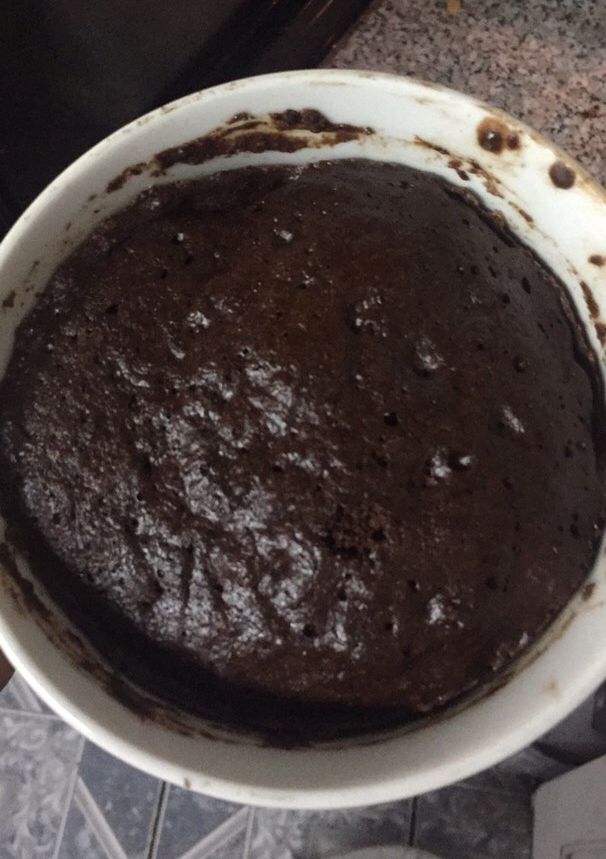 Una foto de Brownie sin gluten sin lácteos y sin azúcar al microondas