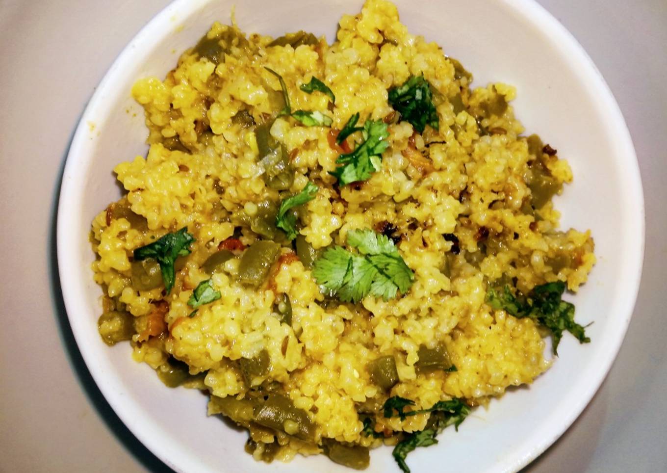 Beans daliya khichdi