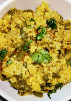 A picture of Beans daliya khichdi.