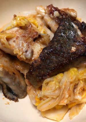 黃金泡菜鱸魚煎 的食譜成品照片