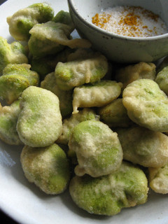A picture of Broad Beans Tempura.