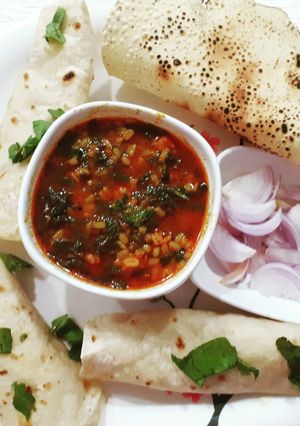 પાલક મગનીદાળ શાક(palak moong dal shaak recipe in Gujarati) રેસીપી મુખ્ય ફોટો