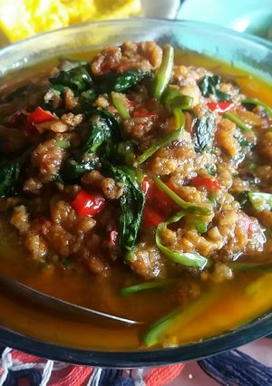 Foto resep Cah Kangkung Oncom Pedas