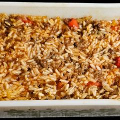 A picture of 1950's Minute Rice Casserole.