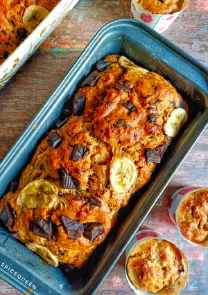 A picture of Banana Chocolate Chip Bread.