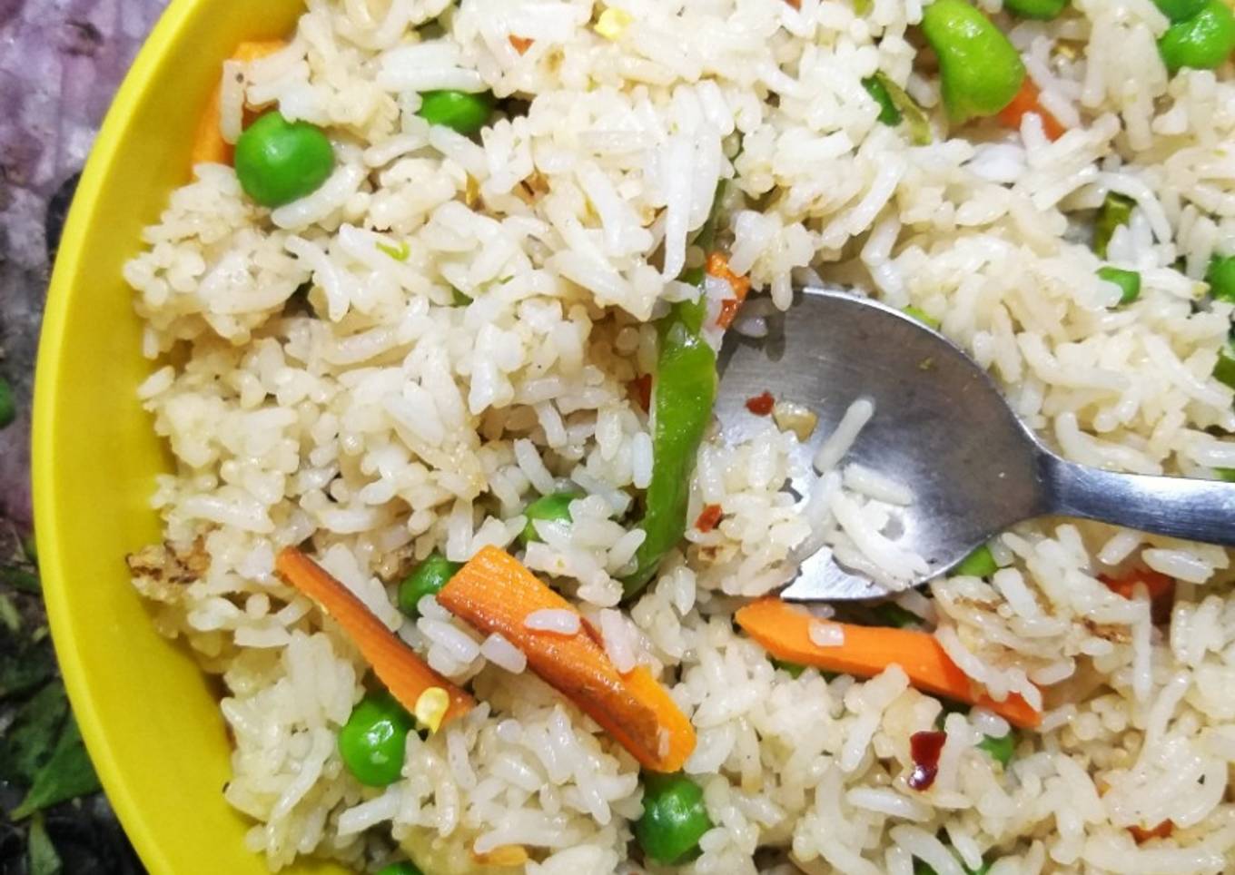 Super Instant Fried Rice with Stirred Vegetables