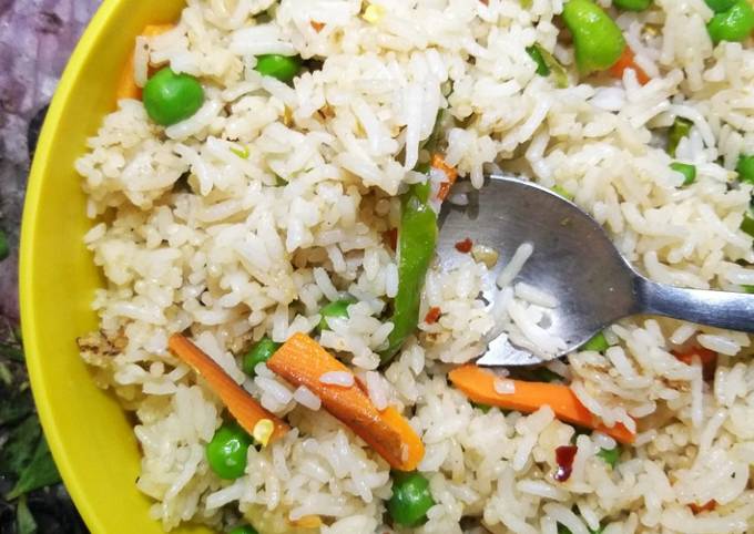Super Instant Fried Rice with Stirred Vegetables