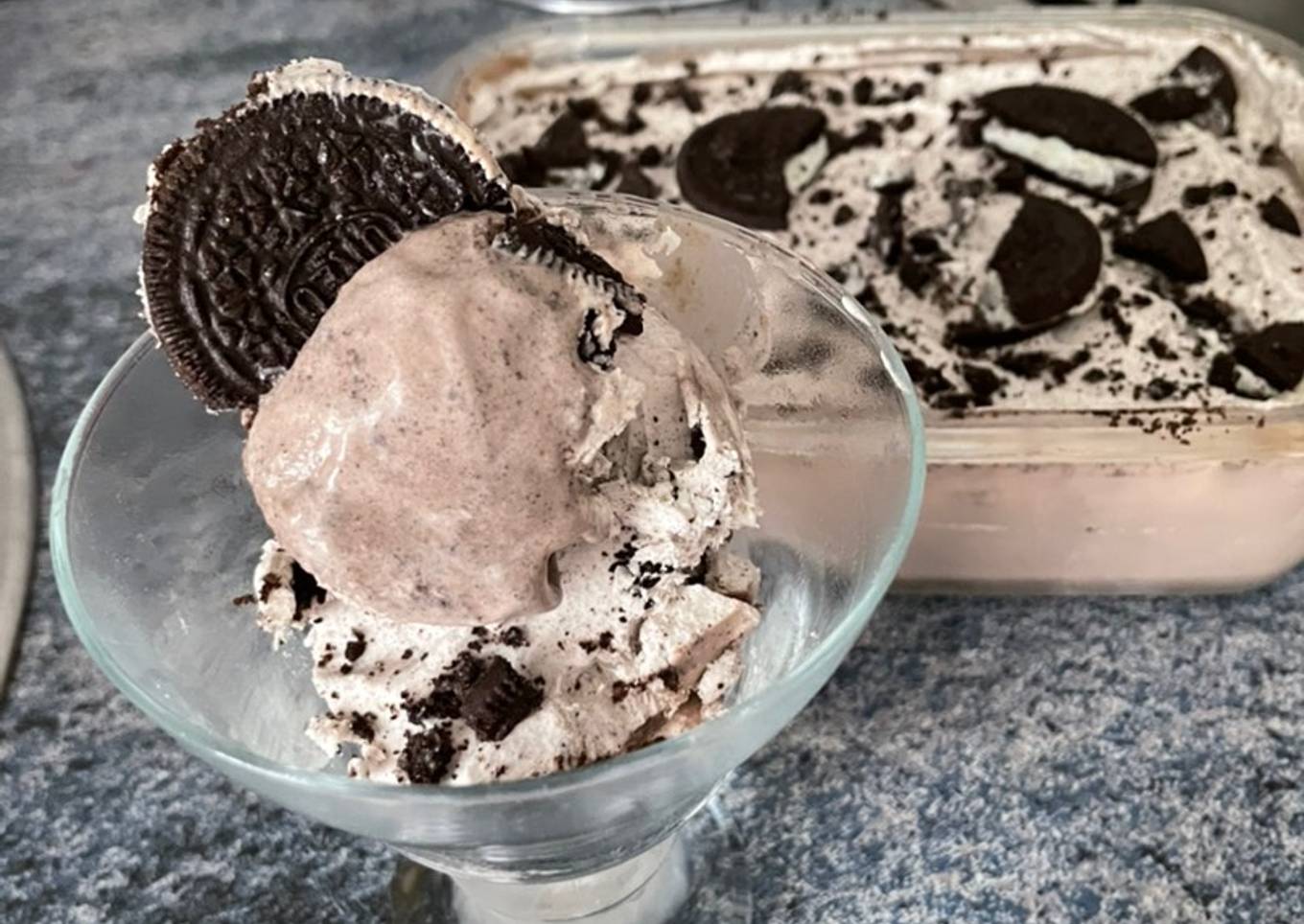 Helado de oreo