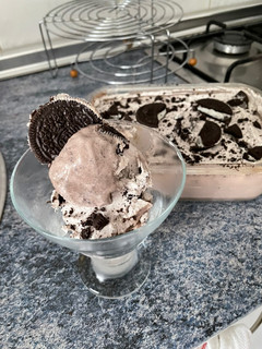 Una foto de Helado de oreo
