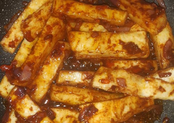 Chilli fried yam