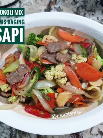 Langkah Gampang Menyiapkan Resep Brokoli mix Tumis Daging Sapi yang Enak Banget Anti Ribet, Menggugah Selera