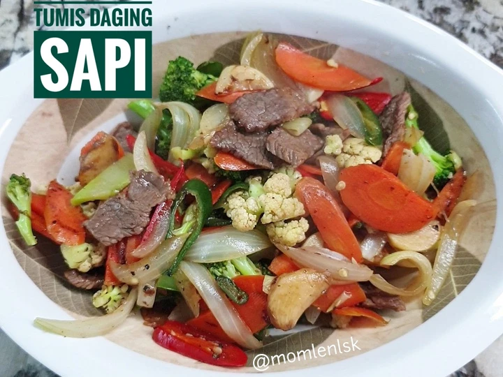 Cara Gampang Menyiapkan Resep Brokoli mix Tumis Daging Sapi yang  Bikin Ketagihan Anti Ribet, Mantap
