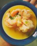 Tôm sốt cam canh cho bé