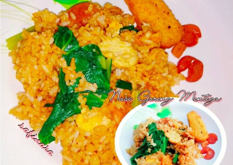 Langkah meracik Nasi Goreng Mentega Nugget vegeblend (sayur nugget sosis telor), Enak Banget