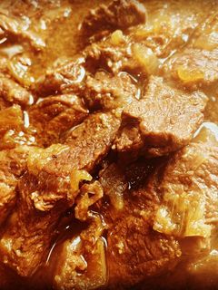 A picture of Instant Pot Filipino Beef Steak (Bistek).