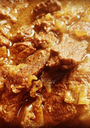 A picture of Instant Pot Filipino Beef Steak (Bistek).