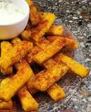 Palitos de maíz fritos con pimentón - ideales para dipear