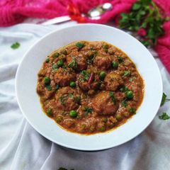 A picture of Tandoori stuffed mushroom mattar masala (no garlic,no onion).