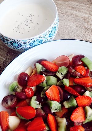 Foto resep Salad buah simple tanpa keju