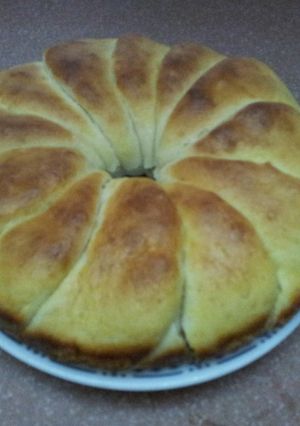 صورة لوصفة طريقة عمل خبز على شكل وردة