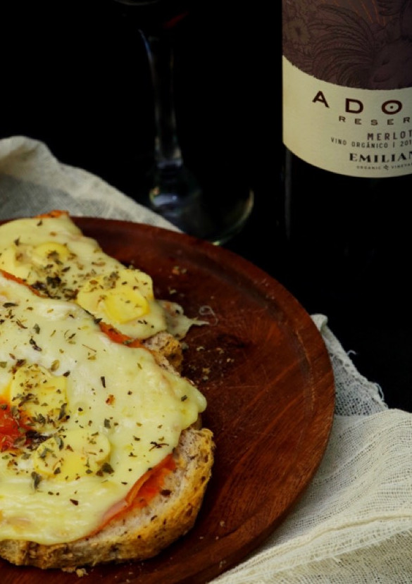 Una foto de Pizza de pan de molde