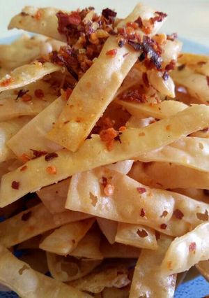 Foto resep Keripik pangsit boncabe