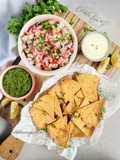 Baked Missi Roti Nachos kuchumbar salsa kehri ki chutney