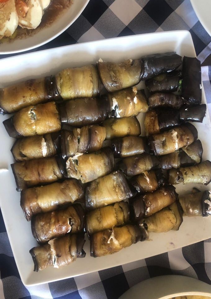 Auberginenröllchen mit Ziegenfrischkäsefüllung 🍆 Rezepthauptbild