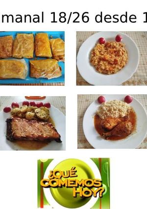 Una foto de Menú semanal 18/26 desde 12/09/26 con 8 recetas