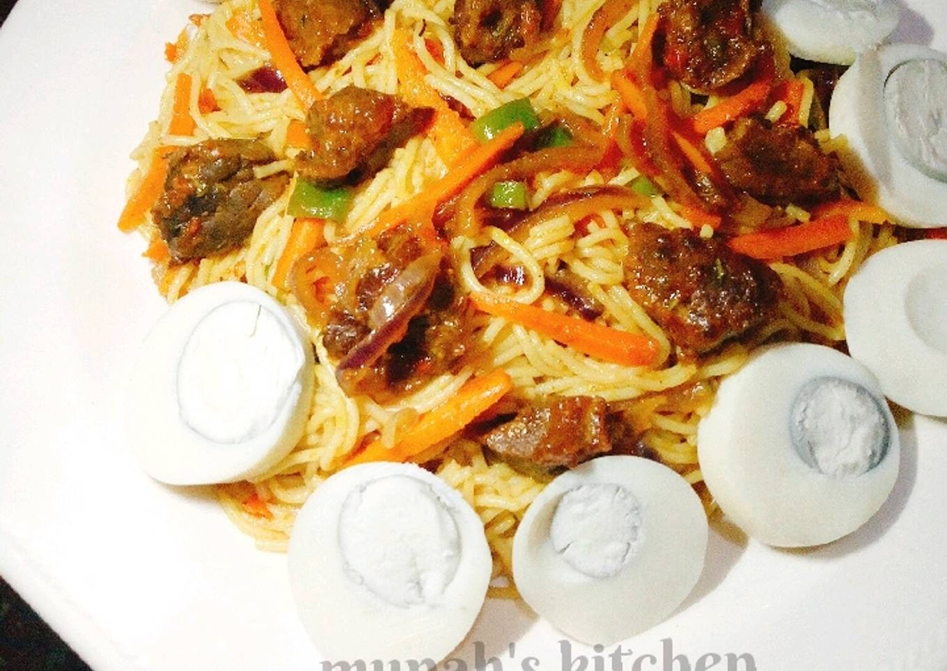 Fried spaghetti