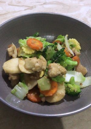 Foto resep Capcay Kering Ayam (wajib coba)