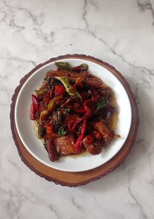 Foto resep Ikan Asin Daun Kemangi