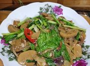 Gambar sawi goreng sos tiram
