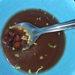 A picture of Black chana Soup.