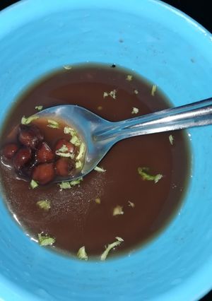 A picture of Black chana Soup.