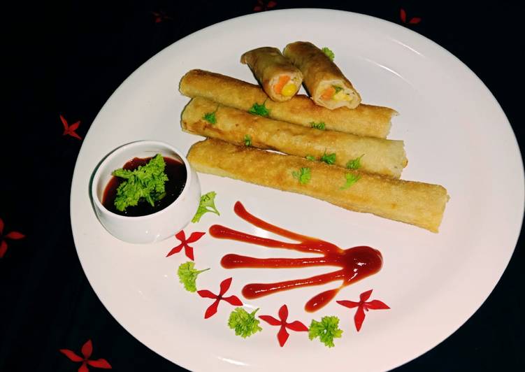 How to Prepare Any-night-of-the-week Veg cheese paneer cigar