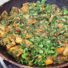 A picture of Quick Tofu Carrot Spinach S abzi.