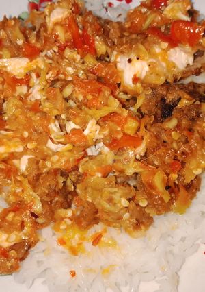 Foto resep Ayam geprek Sambal Pencit / Mangga Muda