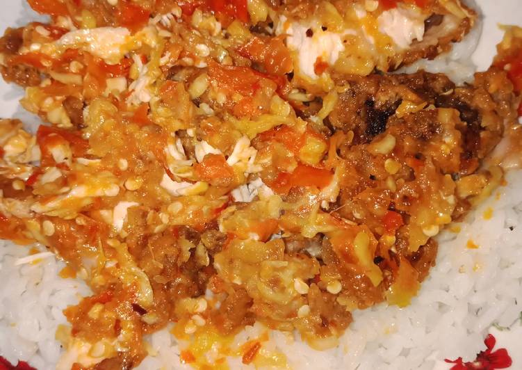 Resep 98. Ayam geprek Sambel Pencittt / ManggaMuda | Cara Masak 98. Ayam geprek Sambel Pencittt / ManggaMuda Yang Enak Banget