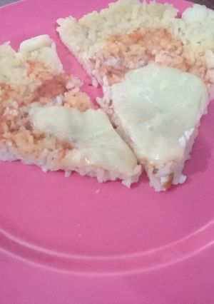Una foto de Pizza de arroz