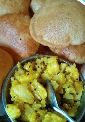A picture of Puri bhaji.