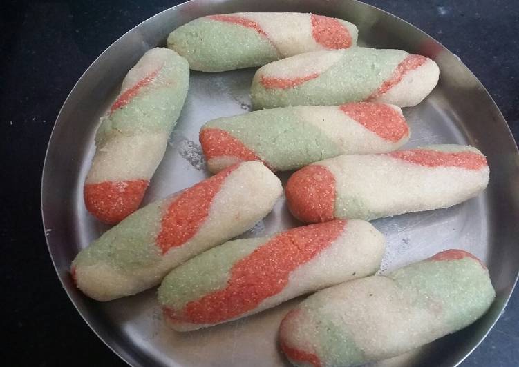 Steps to Make Any-night-of-the-week Tricolour Coconut Rolls