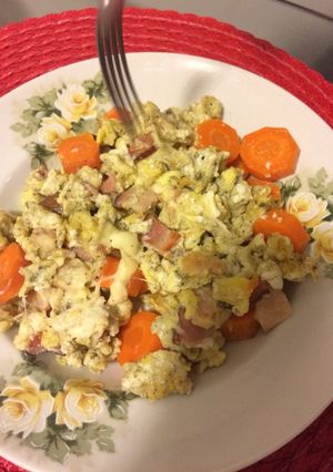 Foto de Omelete de bacon e queijos