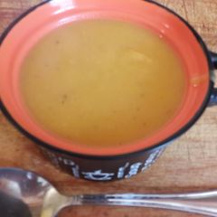 A picture of My carrot and coriander soup.